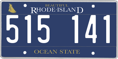 RI license plate 515141