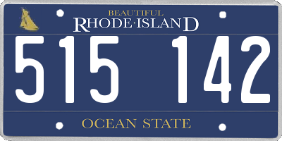 RI license plate 515142