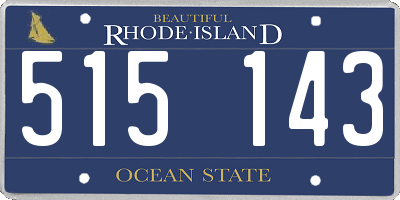 RI license plate 515143