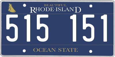 RI license plate 515151