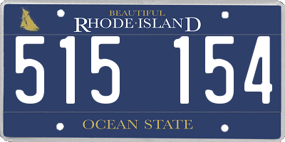 RI license plate 515154
