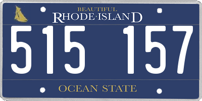 RI license plate 515157