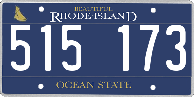 RI license plate 515173