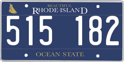 RI license plate 515182