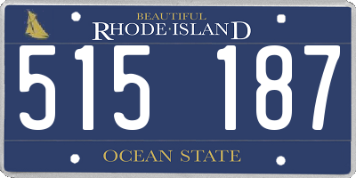 RI license plate 515187
