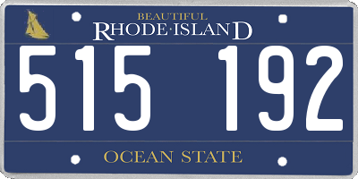 RI license plate 515192