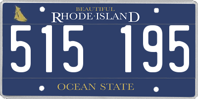 RI license plate 515195