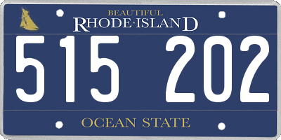 RI license plate 515202