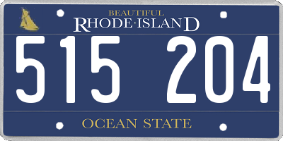 RI license plate 515204