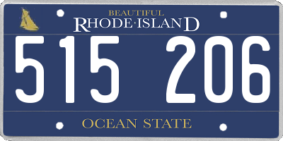 RI license plate 515206
