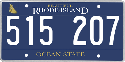 RI license plate 515207