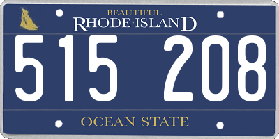 RI license plate 515208