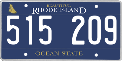 RI license plate 515209