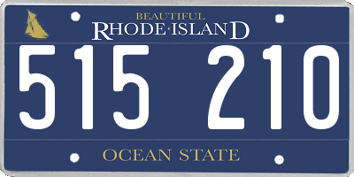 RI license plate 515210