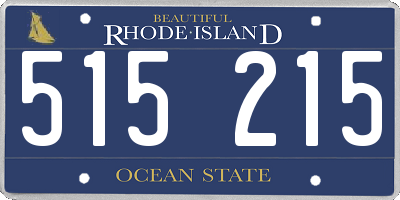 RI license plate 515215