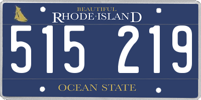 RI license plate 515219