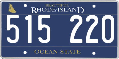 RI license plate 515220
