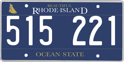 RI license plate 515221