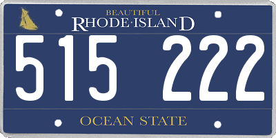 RI license plate 515222