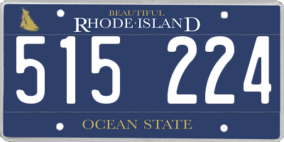 RI license plate 515224