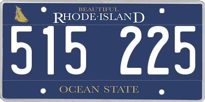 RI license plate 515225