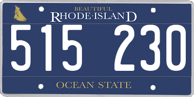 RI license plate 515230
