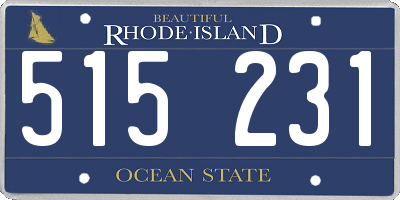RI license plate 515231