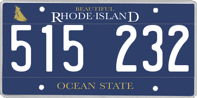 RI license plate 515232