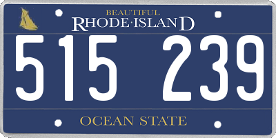 RI license plate 515239
