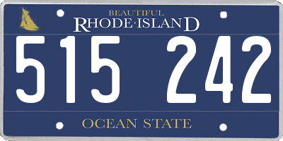 RI license plate 515242