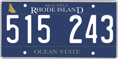 RI license plate 515243