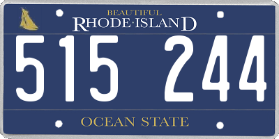 RI license plate 515244