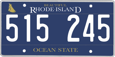 RI license plate 515245