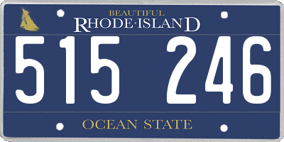 RI license plate 515246