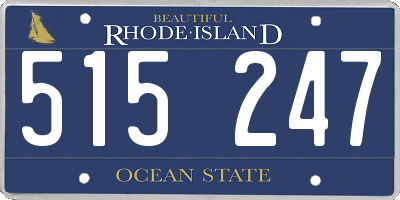 RI license plate 515247