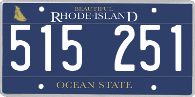 RI license plate 515251