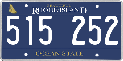 RI license plate 515252