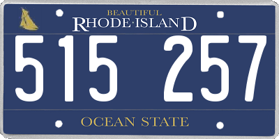 RI license plate 515257