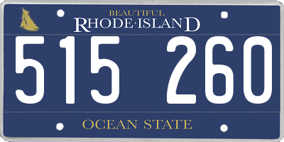 RI license plate 515260