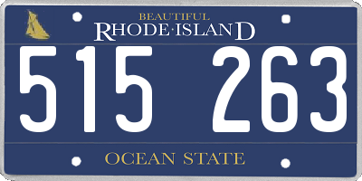 RI license plate 515263