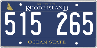 RI license plate 515265
