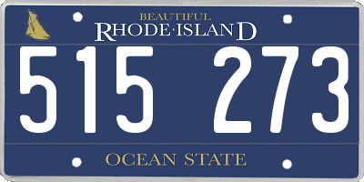 RI license plate 515273