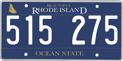 RI license plate 515275