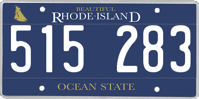 RI license plate 515283