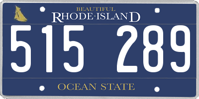 RI license plate 515289
