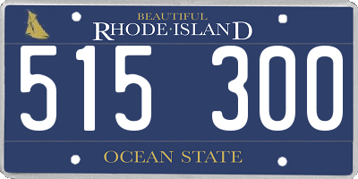 RI license plate 515300