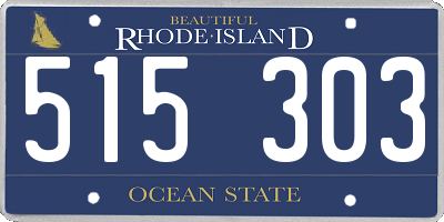 RI license plate 515303