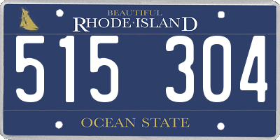 RI license plate 515304