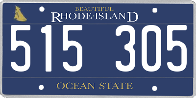 RI license plate 515305