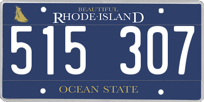 RI license plate 515307